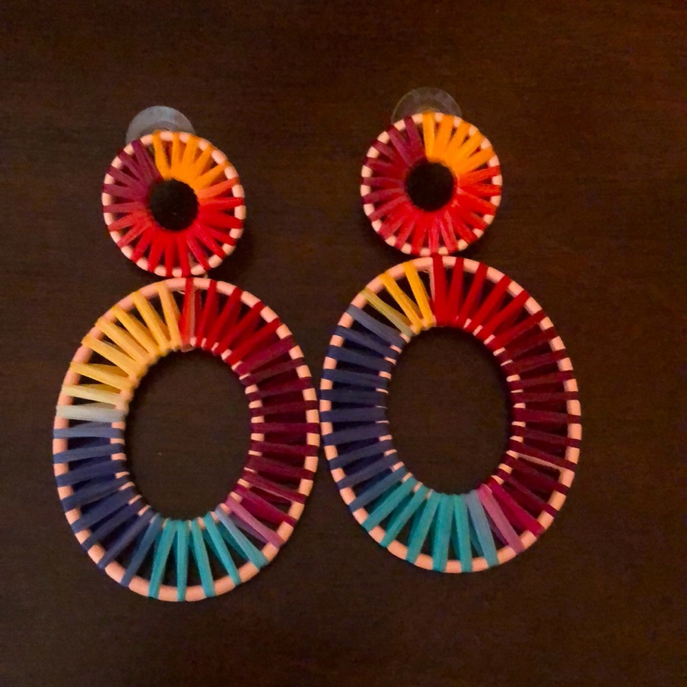Colorful Bauble Bar Earrings